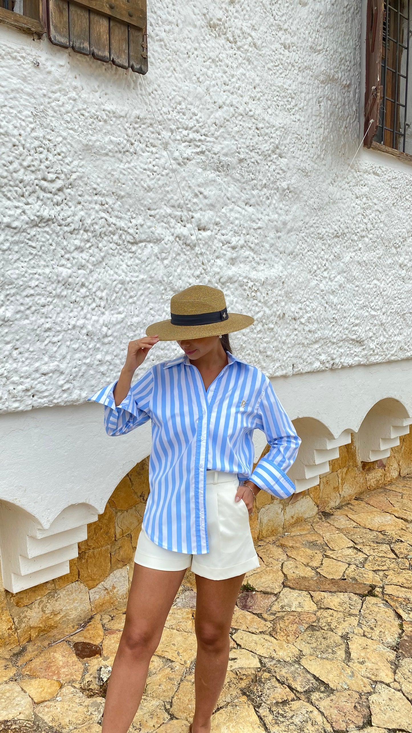 Camisa Amalfi en Azul Cielo