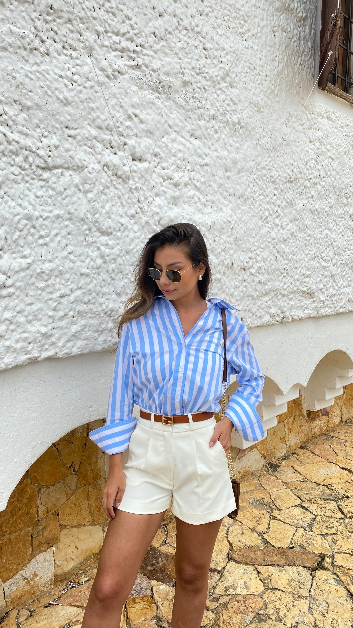Camisa Amalfi en Azul Cielo