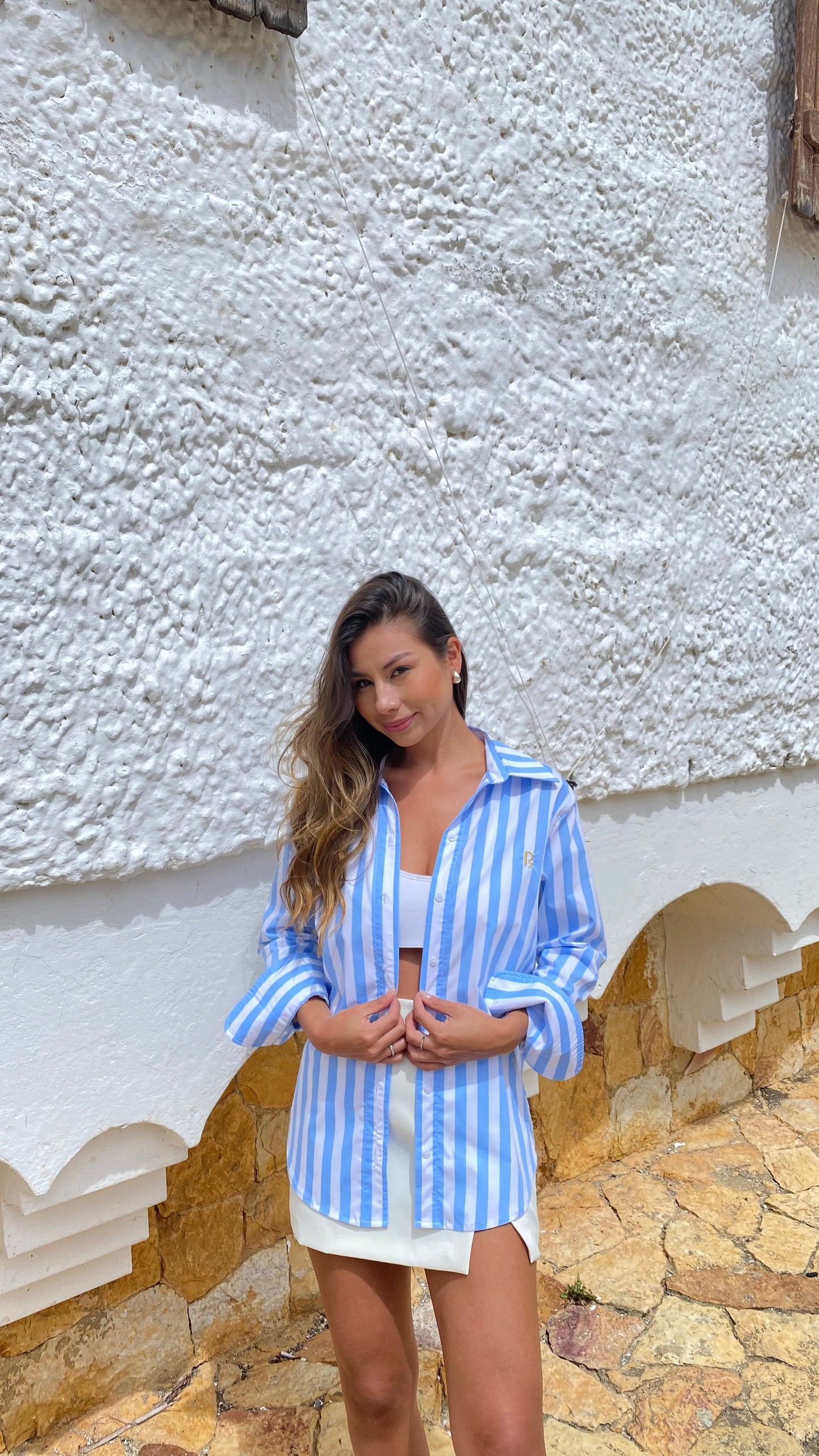 Camisa Amalfi en Azul Cielo