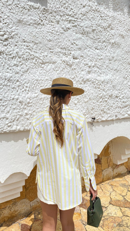 Camisa Amalfi en Amarillo Pastel