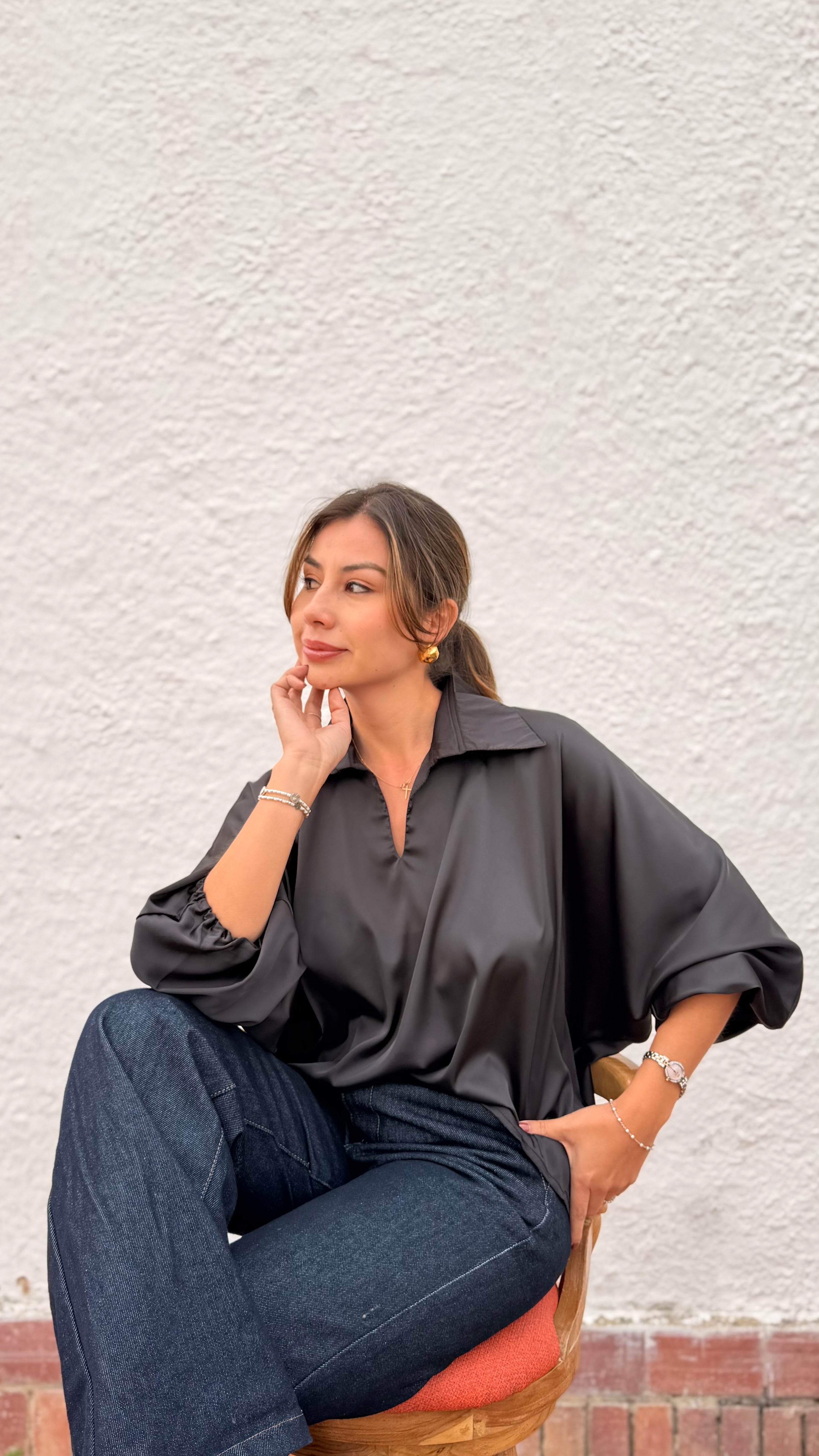 Stella Black Blouse