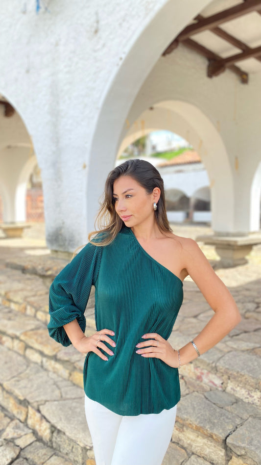 Blusa Medio Beso Verde