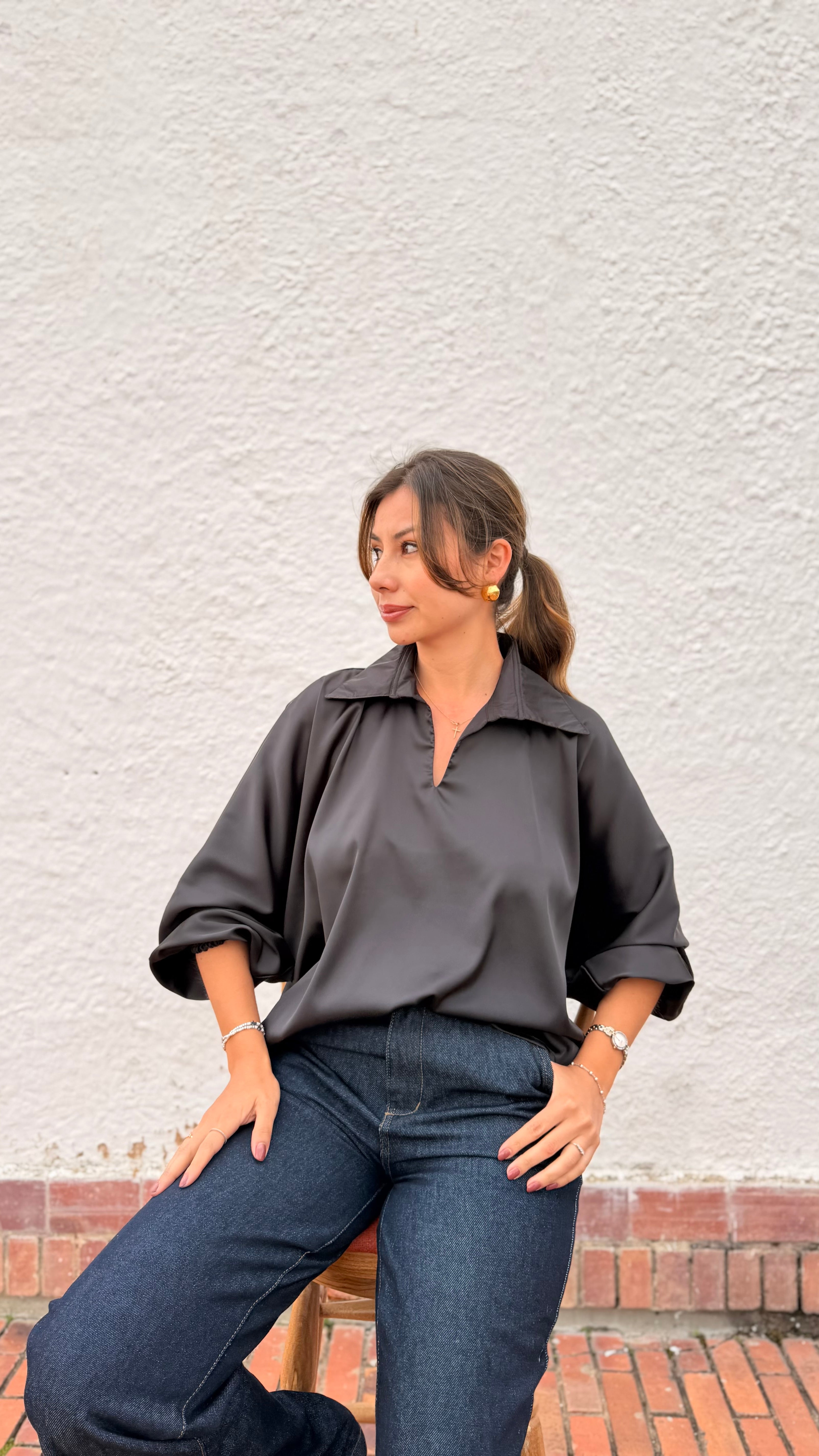 Stella Black Blouse