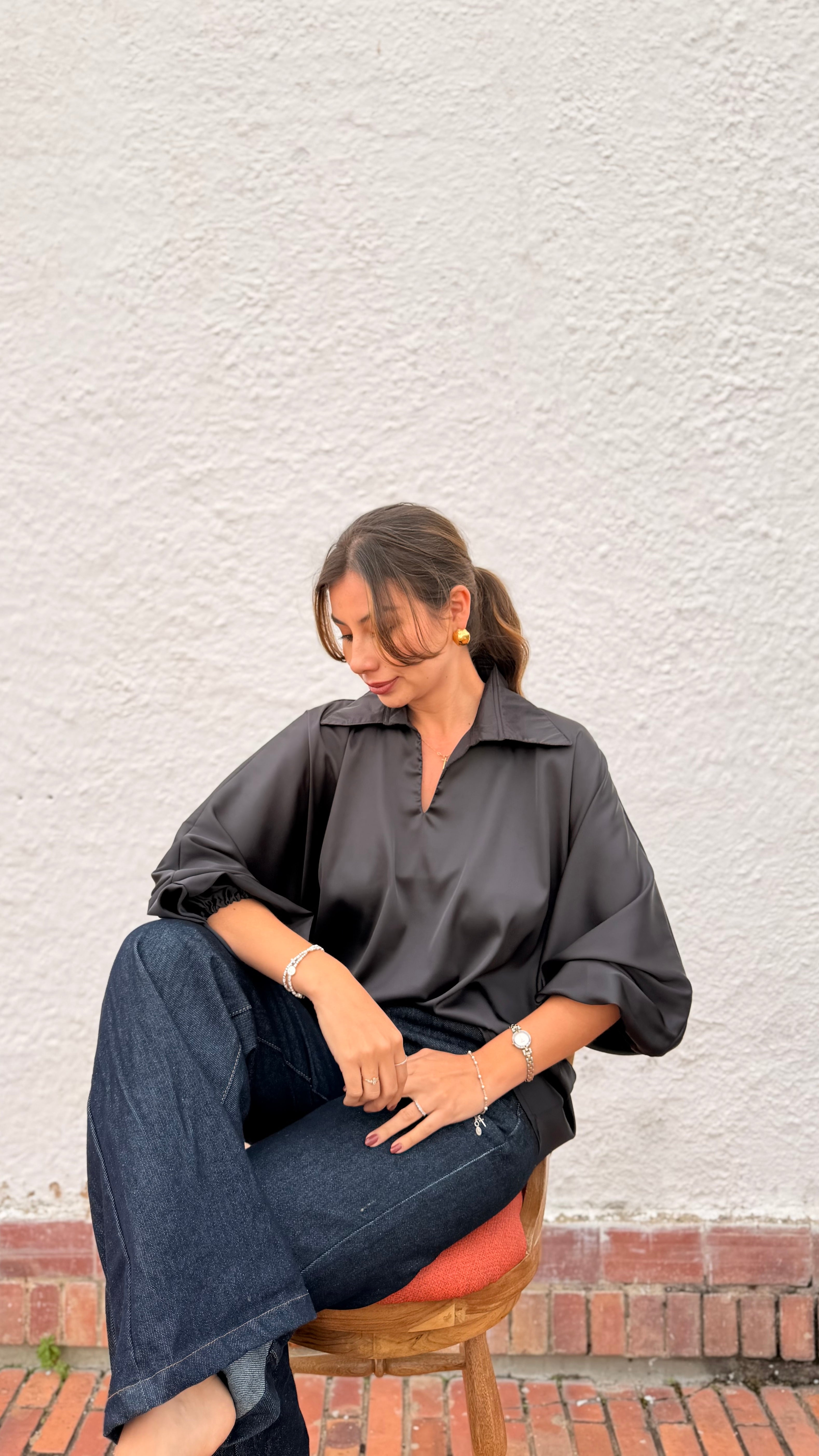 Stella Black Blouse