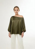MILITARY GREEN CAPRI BLOUSE