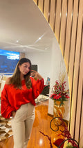 Capri Red Blouse